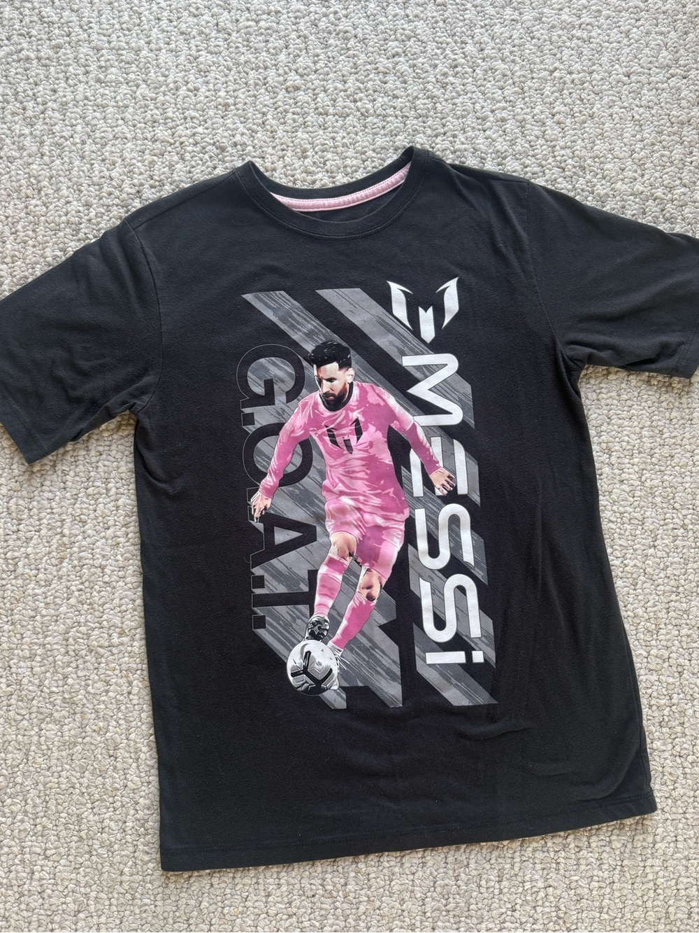 Youth Messi GOAT Black TShirt